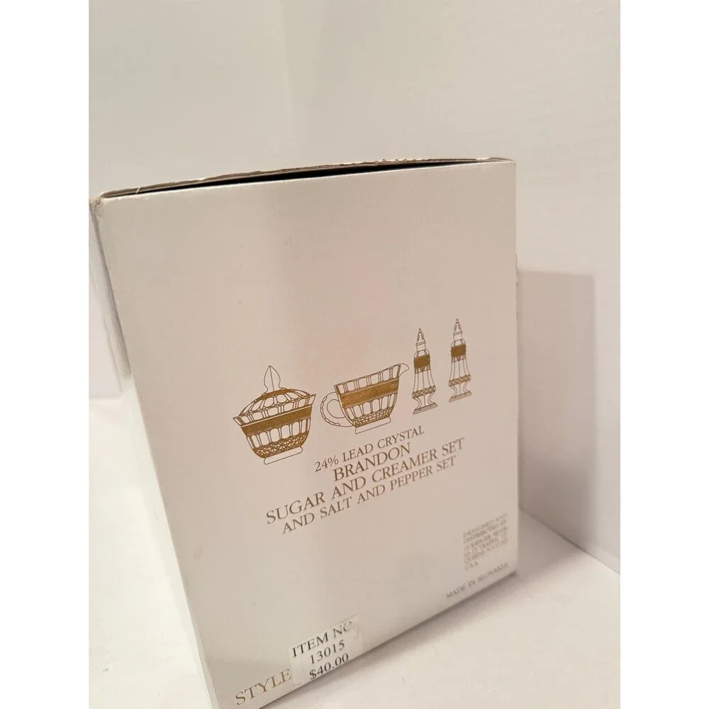 Godinger Shannon Crystal 4 Piece Serving Set Boxed